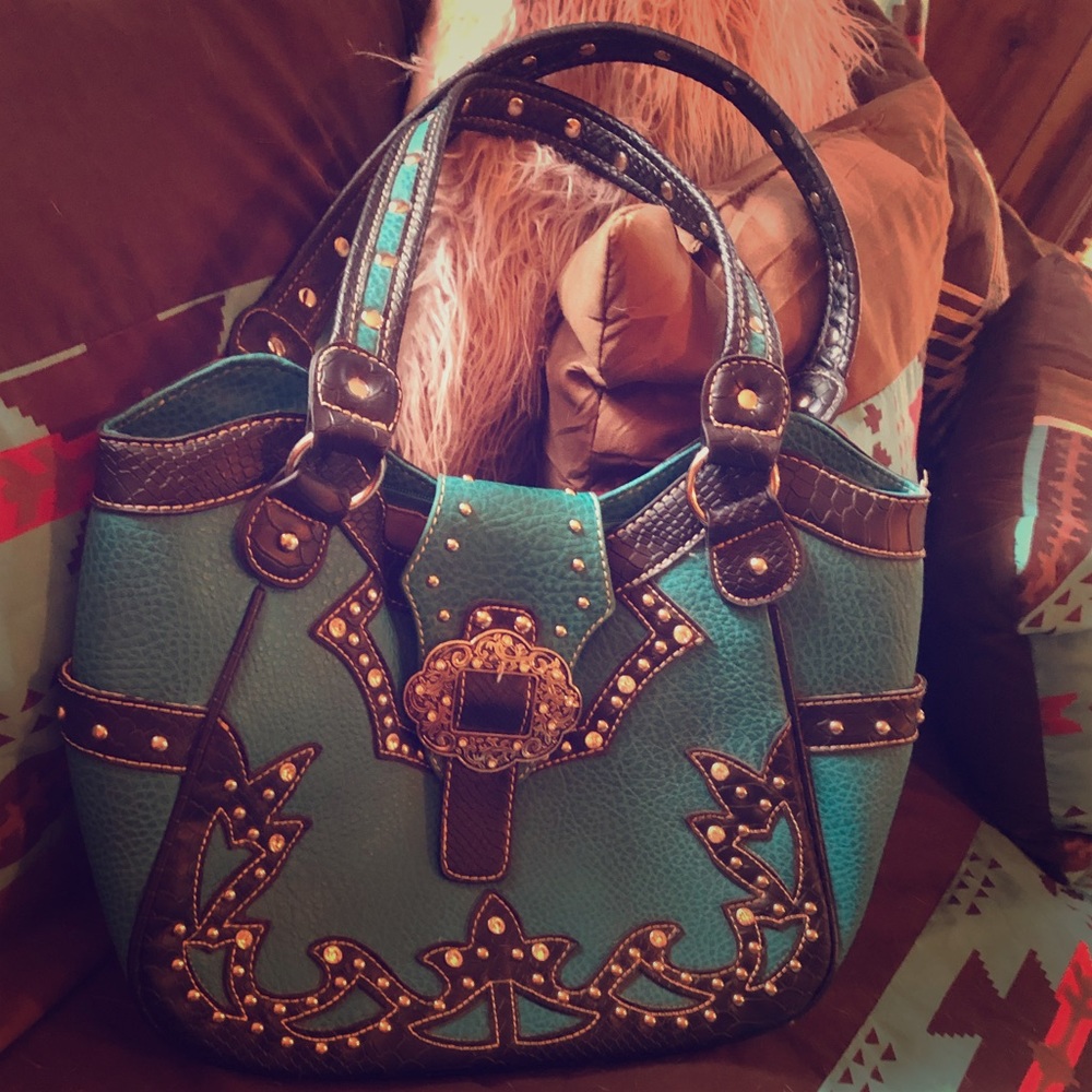 P&G leather western purse, great condition!